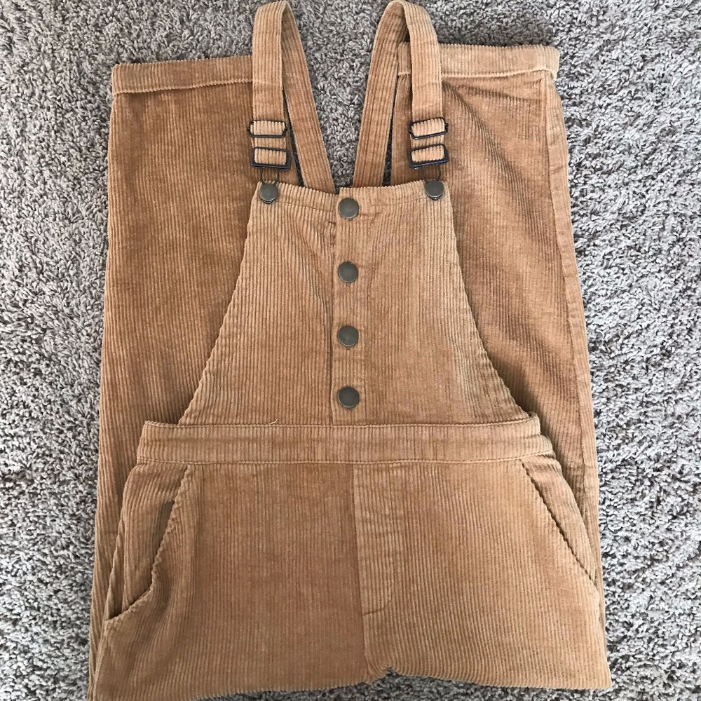 Tan Corduroy Overalls